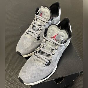 Jordan 89 Racer in Gray and Black with Red Accents